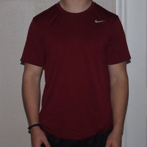 Dark Red Nike Dri Fit Shirt